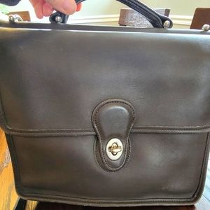 Grey vintage Coach Willis leather crossbody